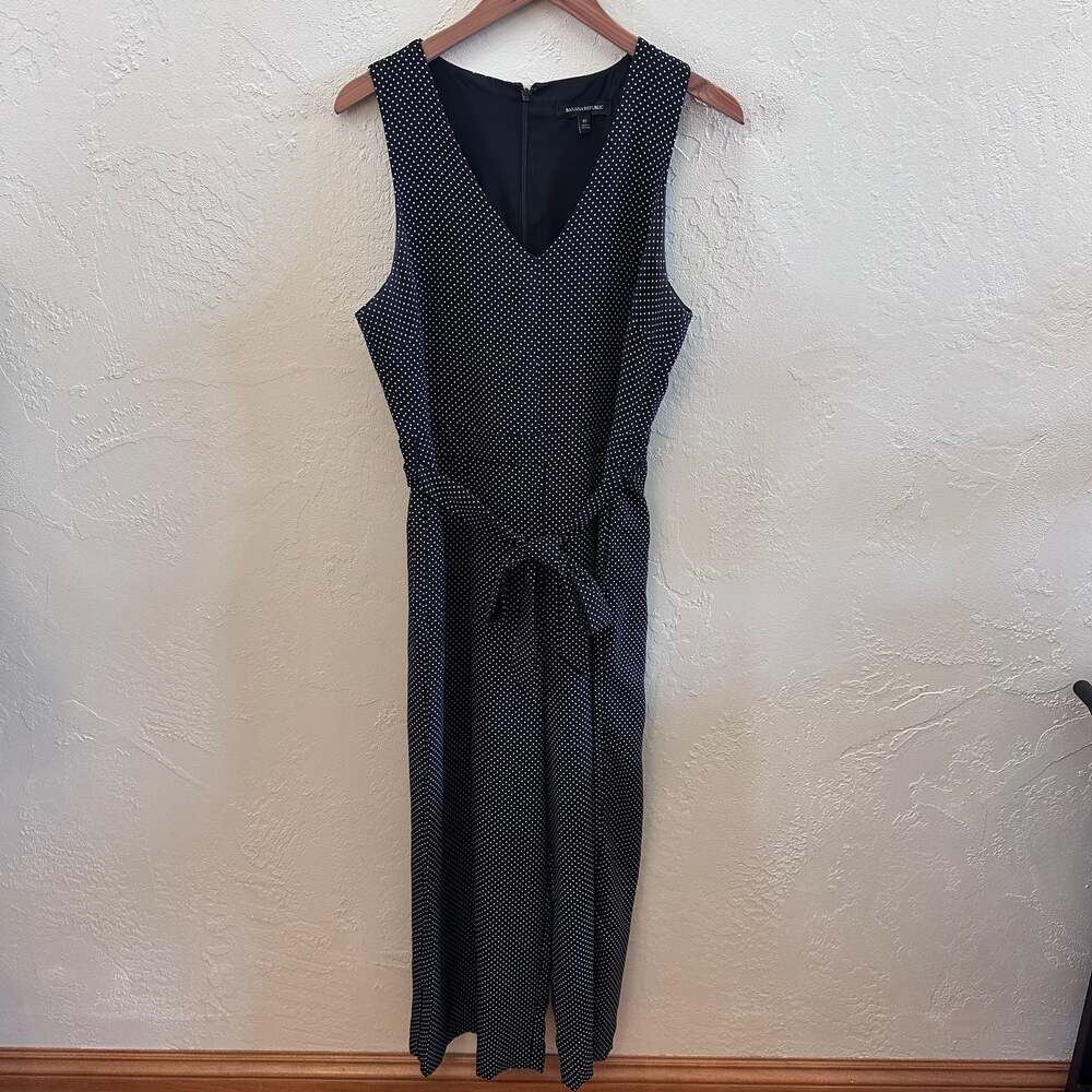 Banana Republic Polka Dot Sleeveless Wide Leg Jumpsuit Size 10